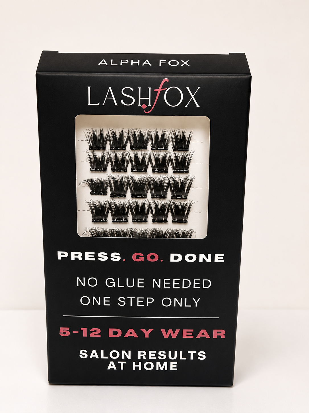 LashFox ALPHA Press-On Lashes Kit – No Glue Needed, DIY Lash Extensions, Wispy  Lashes, Reusable Natural Look, 5–12 Day Wear
