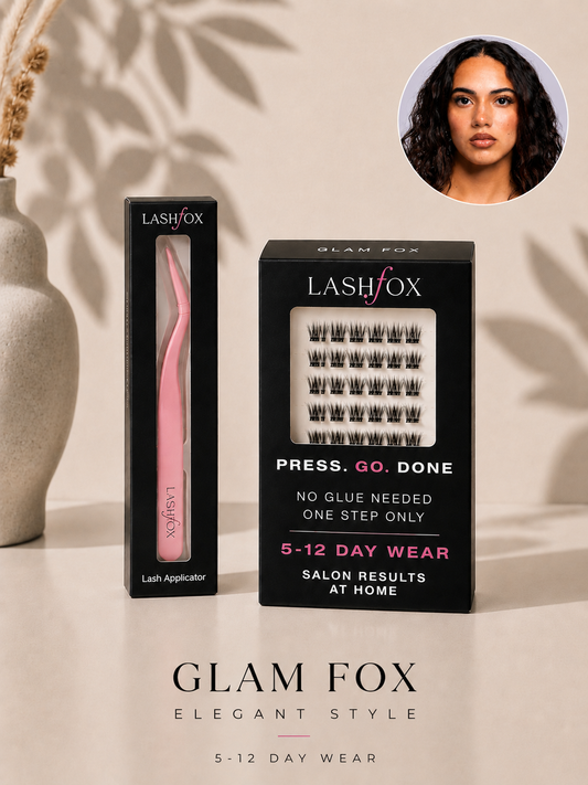 GLAM Fox Lash Kit – No Glue Needed DIY Lashes | LashFox Pink Lash Applicator