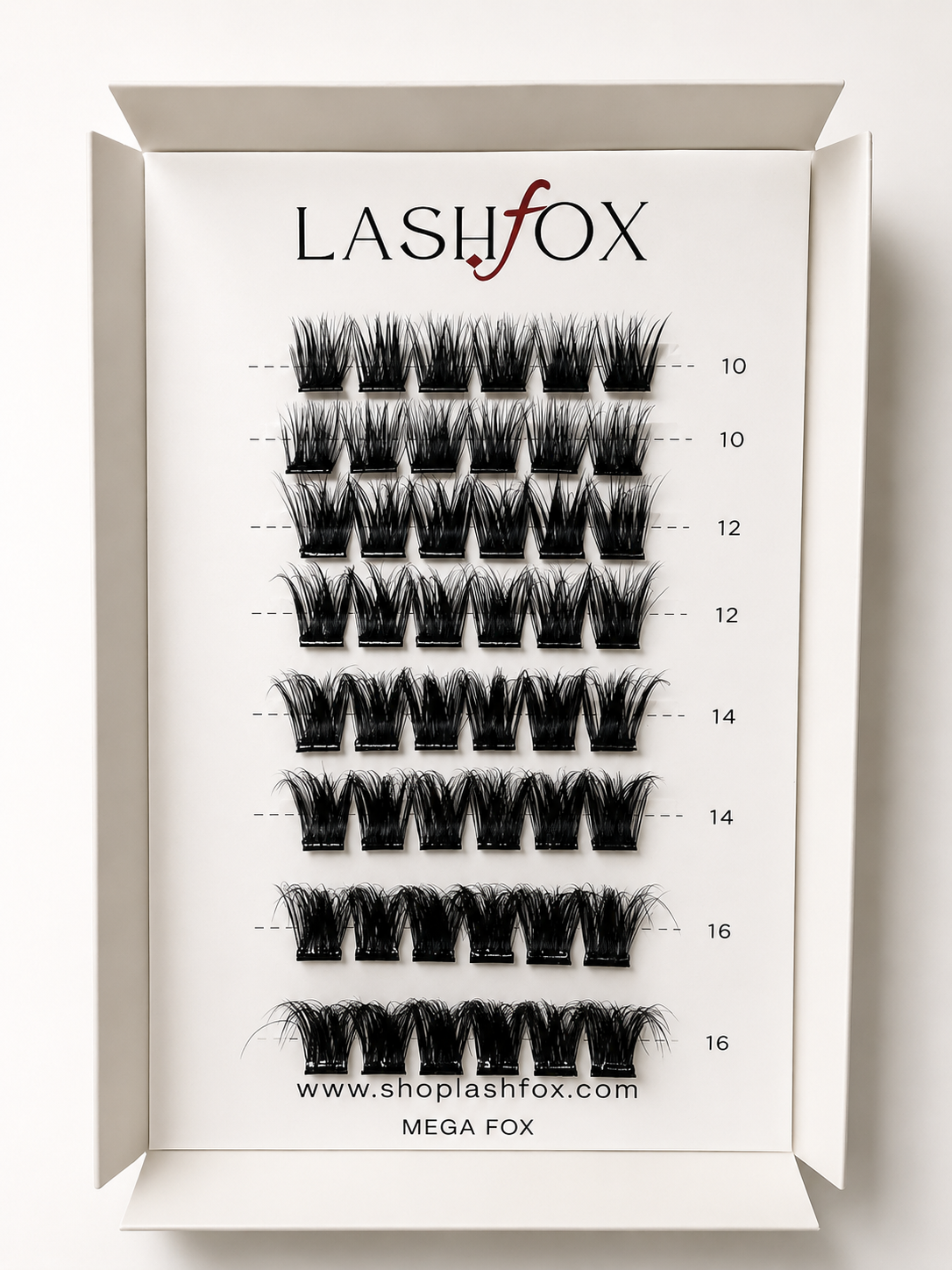 LashFox MEGA Press-On Lashes Kit – No Glue Needed, DIY Lash Extensions, Wispy  Lashes, Reusable Natural Look, 5–12 Day Wear