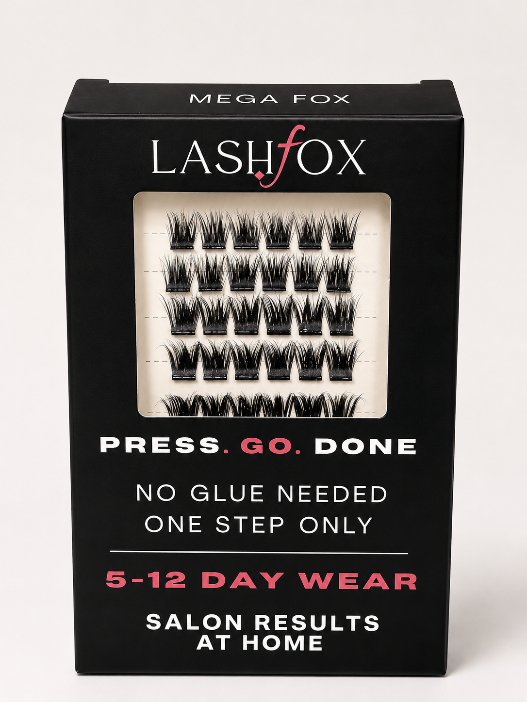 LashFox MEGA Press-On Lashes Kit – No Glue Needed, DIY Lash Extensions, Wispy  Lashes, Reusable Natural Look, 5–12 Day Wear