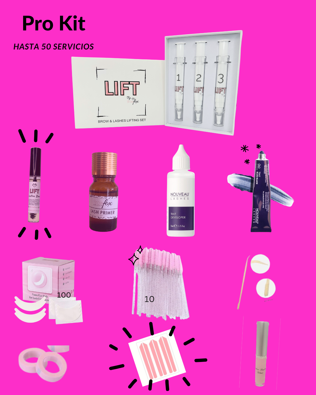 Paquete de kit Lash Lifting PRO