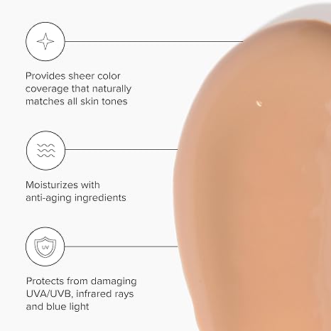 SKIN VEIL Moisturizer with SPF 46 & Anti Aging Clear Universal Tinted SPF & Facial Sunscreen  - Broad Spectrum Protection Against UVA and UVB Rays