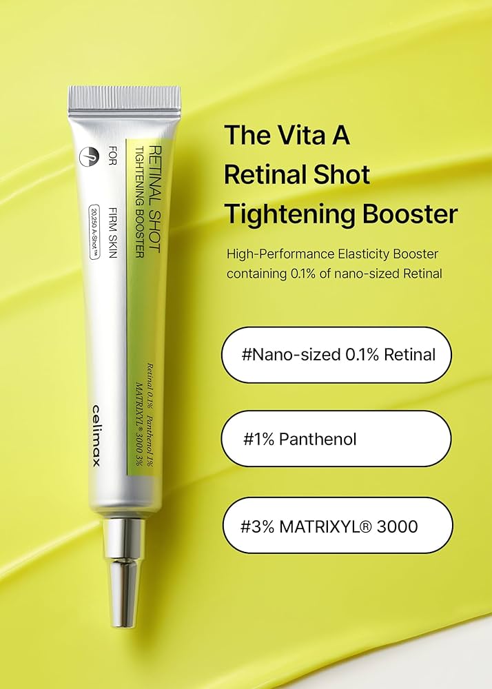 Celimax 15mL Retinal Shot Tightening Booster Cream Organic Gel Moisturizer for Firming Wrinkles Fine Lines Minimizing Pores