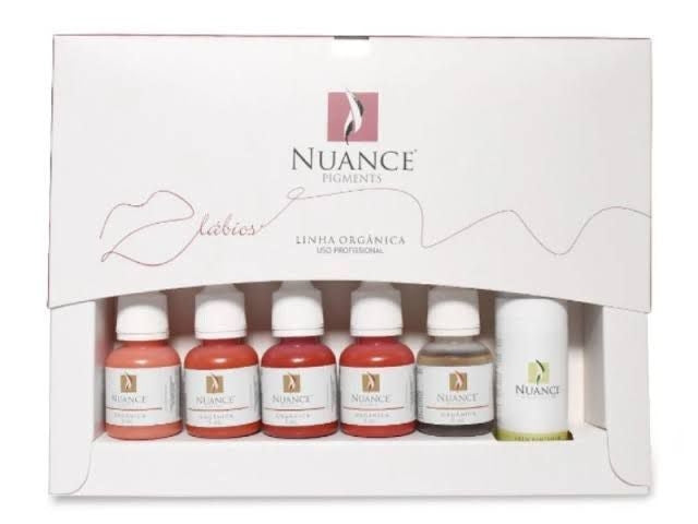 Nuance Kit Pigments Organic Tattoo Ink  5ml for blush lips and Lips Tattoo